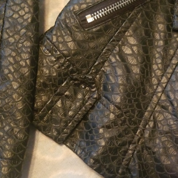 Faux-Leather, Moto-inspired, Spiked Jacket - Picture 3 of 7